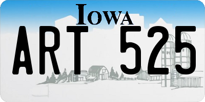 IA license plate ART525