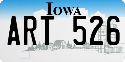 IA license plate ART526