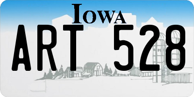 IA license plate ART528