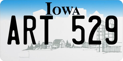 IA license plate ART529