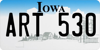 IA license plate ART530