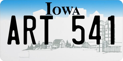 IA license plate ART541