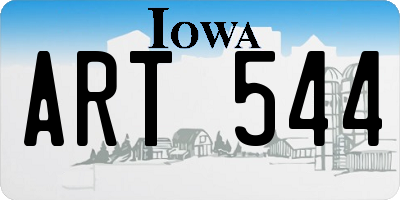 IA license plate ART544