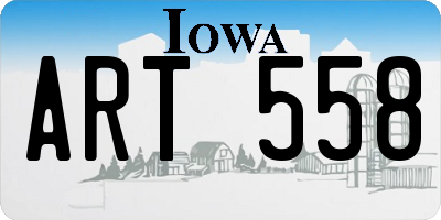 IA license plate ART558