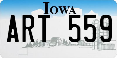 IA license plate ART559