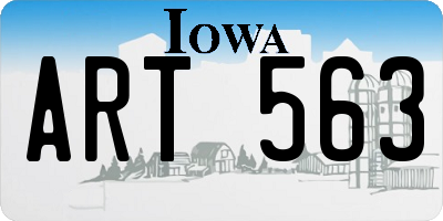 IA license plate ART563