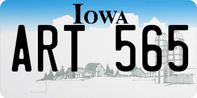 IA license plate ART565