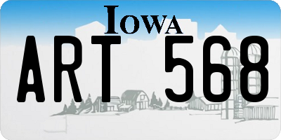 IA license plate ART568