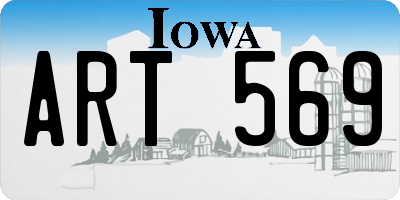IA license plate ART569