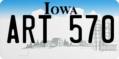IA license plate ART570