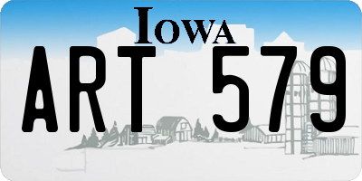 IA license plate ART579