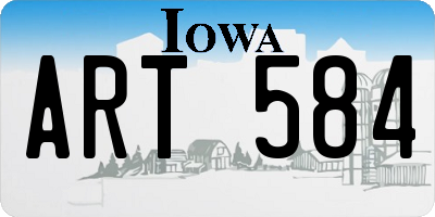 IA license plate ART584