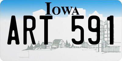 IA license plate ART591