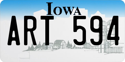 IA license plate ART594