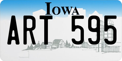 IA license plate ART595