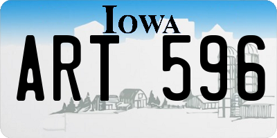 IA license plate ART596
