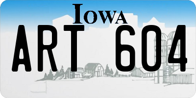 IA license plate ART604