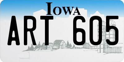 IA license plate ART605