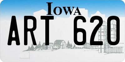 IA license plate ART620