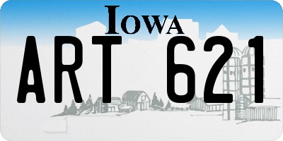 IA license plate ART621