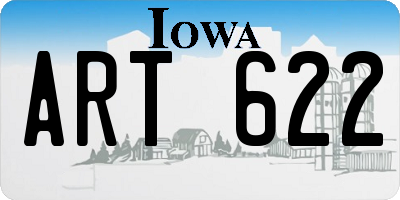 IA license plate ART622
