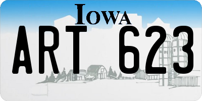 IA license plate ART623