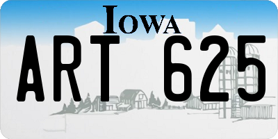 IA license plate ART625