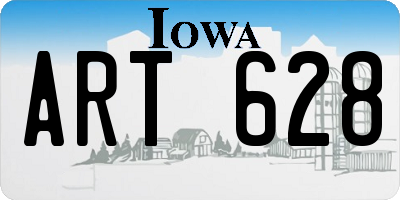 IA license plate ART628