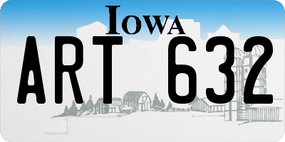 IA license plate ART632