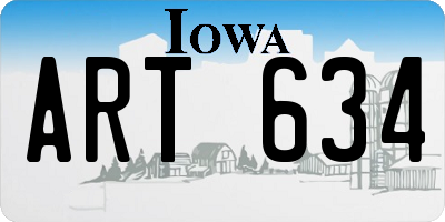 IA license plate ART634