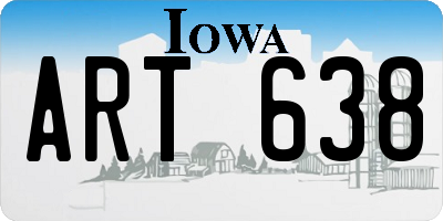 IA license plate ART638
