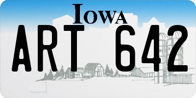 IA license plate ART642