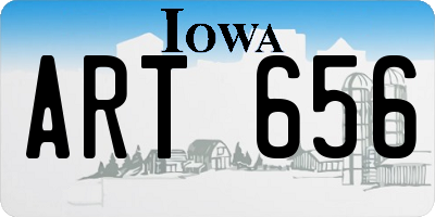 IA license plate ART656