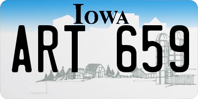 IA license plate ART659