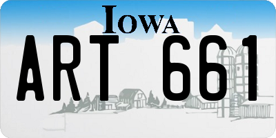 IA license plate ART661