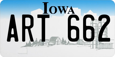 IA license plate ART662