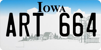 IA license plate ART664