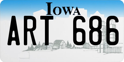 IA license plate ART686