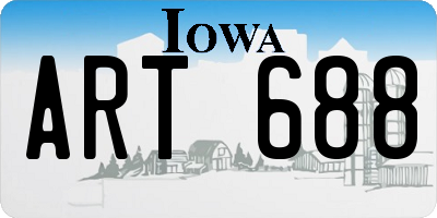 IA license plate ART688