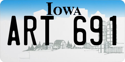 IA license plate ART691