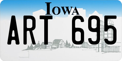 IA license plate ART695