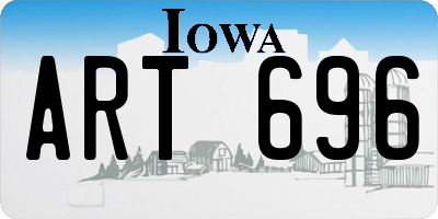 IA license plate ART696