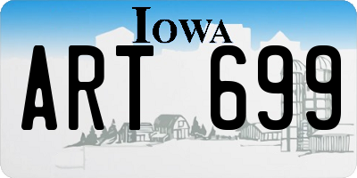 IA license plate ART699
