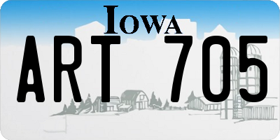 IA license plate ART705