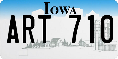 IA license plate ART710