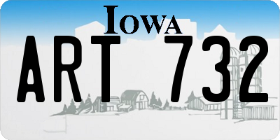 IA license plate ART732