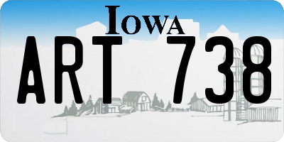 IA license plate ART738