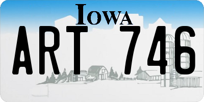 IA license plate ART746