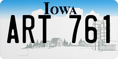 IA license plate ART761