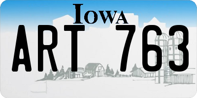 IA license plate ART763